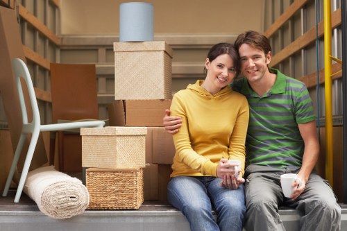 Packing materials and organized boxes used by Sevensisters movers