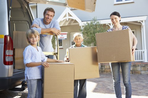 Household items neatly packed for storage in Sevensisters